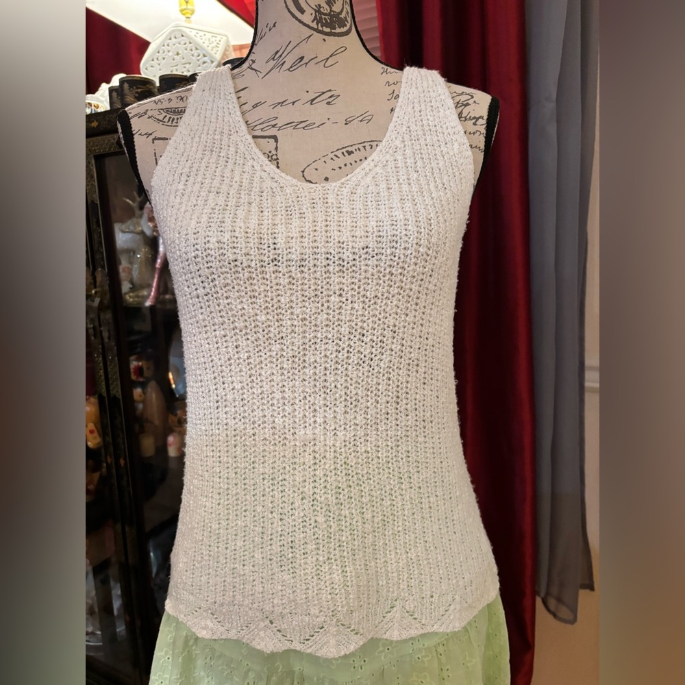 Hooked Up by I.O.T Woven Sweater Tank Top